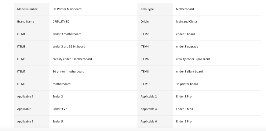 CREALITY Ender 3 Silent Motherboard 32 Bit