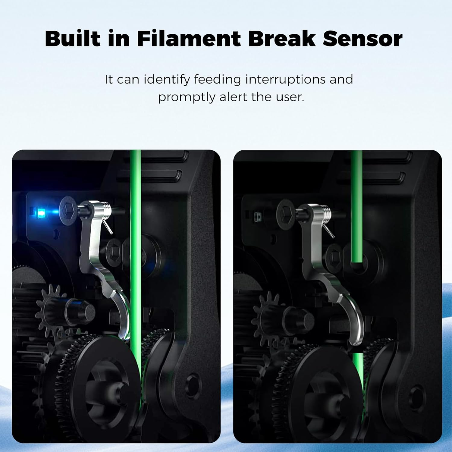 K2 Plus Combo Dual Gears Extrusion Kit with Filament Break Sensor