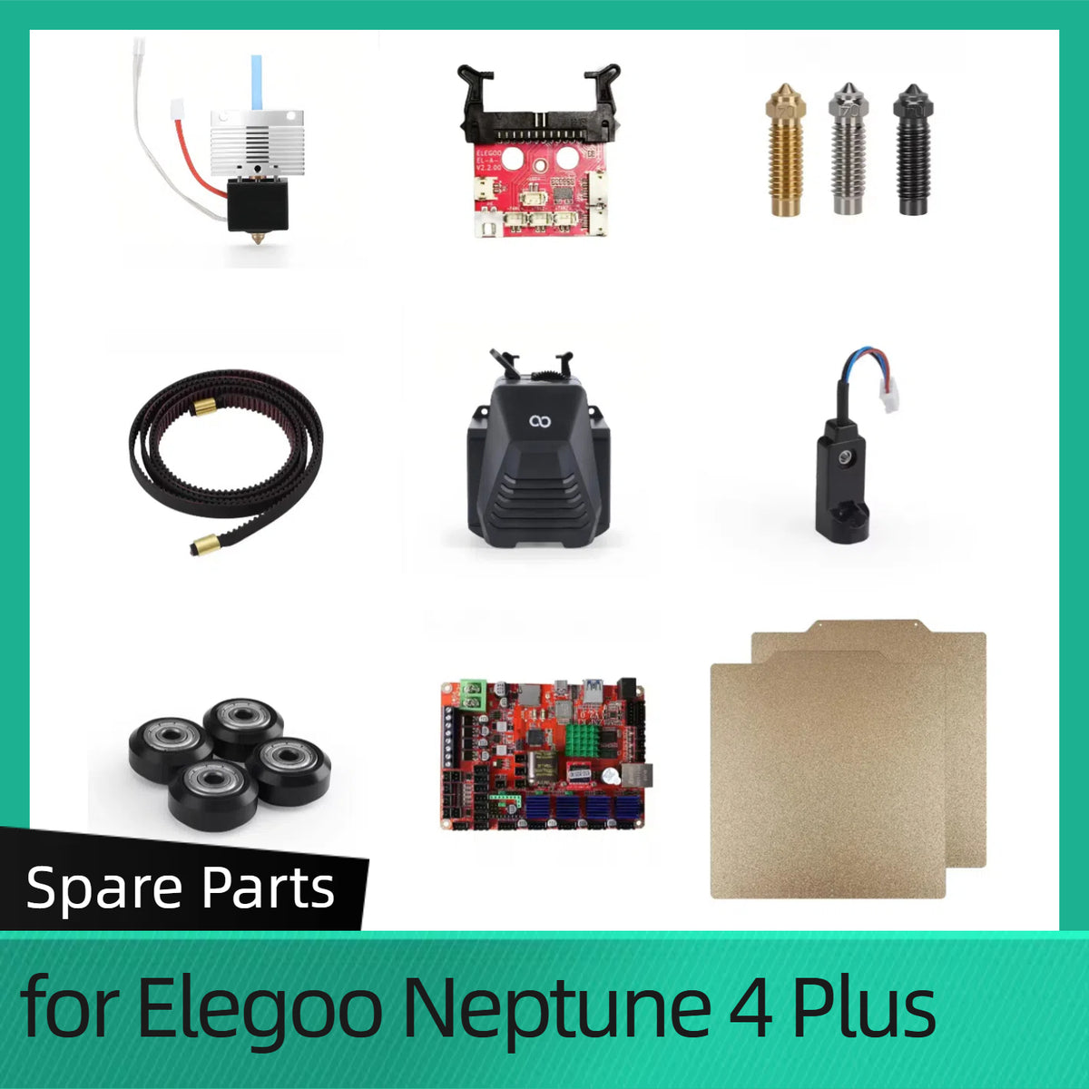 For Elegoo Neptune 4 Plus Spare Parts Print head for  3D Printer Accessories