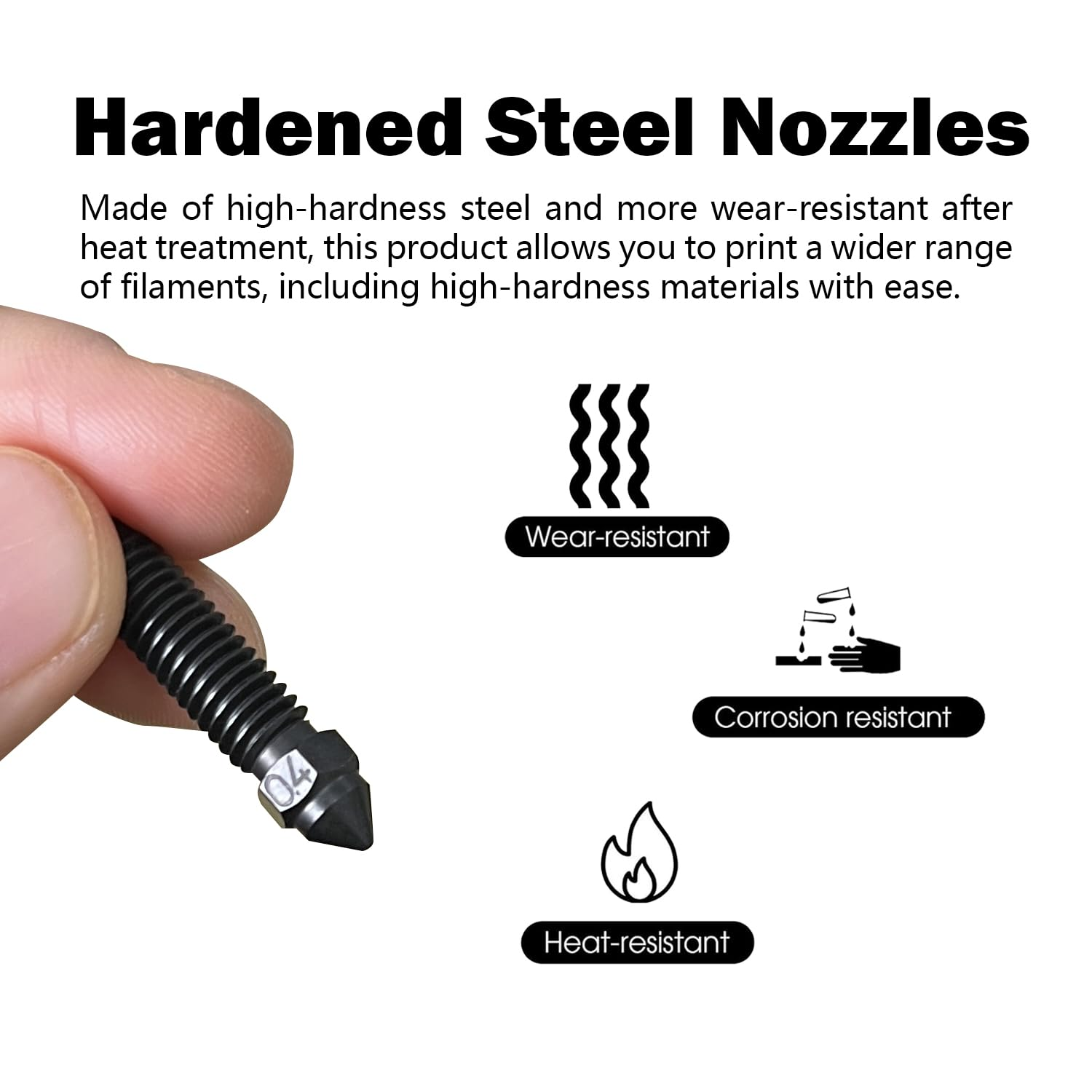 Hardened Steel Nozzle For Centauri Carbon