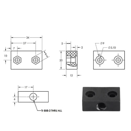 T8 Lead Screw Block Nuts