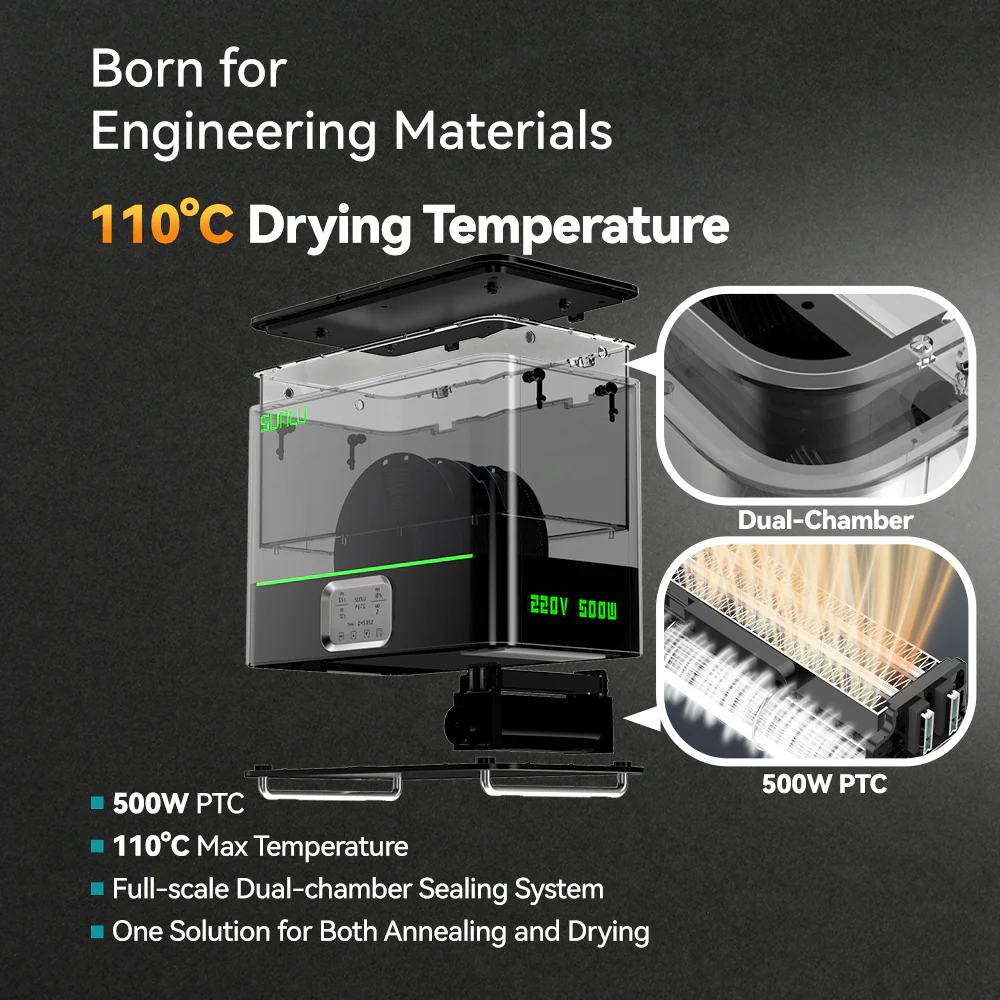 SUNLU_FilaDryer_E2_Up_to_110_Professional_Drying_and_Annealing_Born_for_Engineering_3D_Printing_Filaments_6