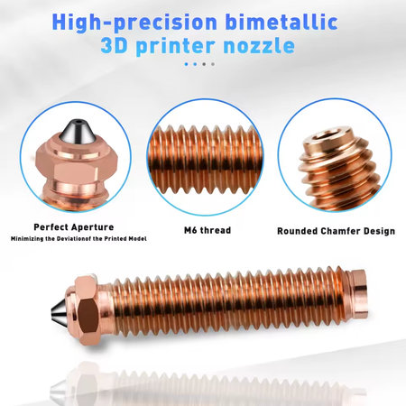 Bimetal Hardened Steel  Alloy Nozzle