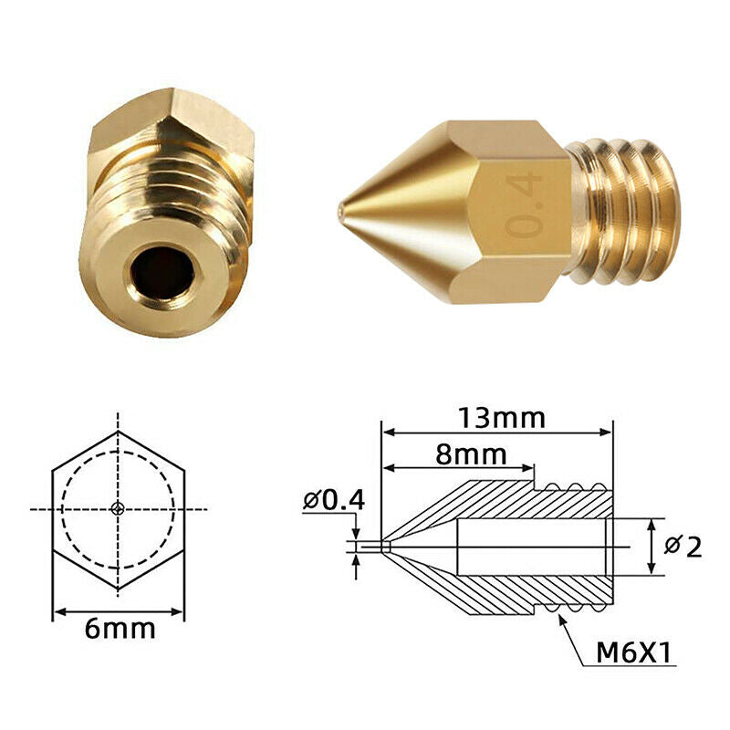 mk8 brass nozzle