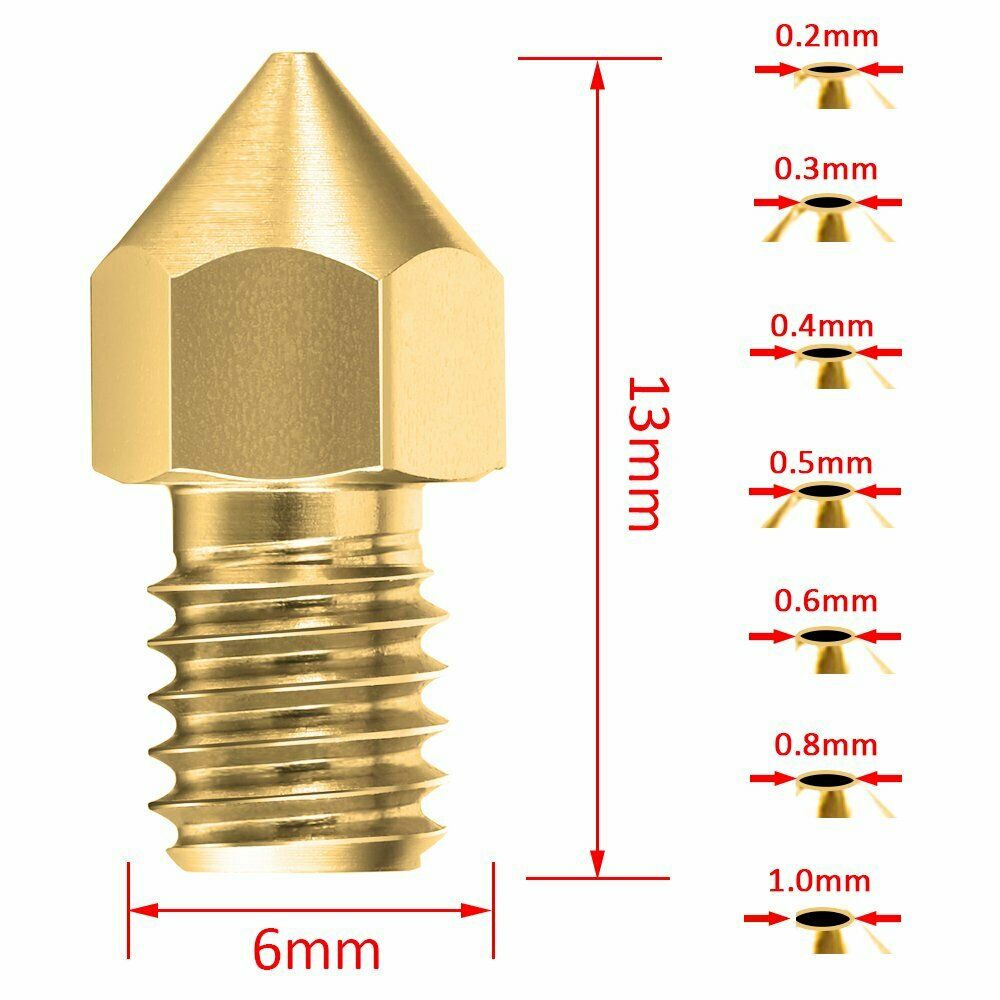 mk8 brass nozzle size