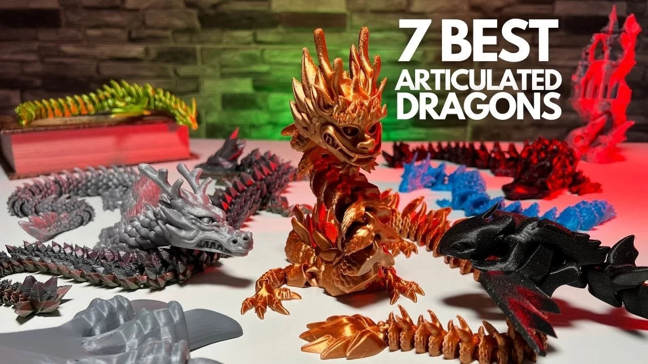Top 10 3D Printed Articulated Dragons with STL Files Download Link