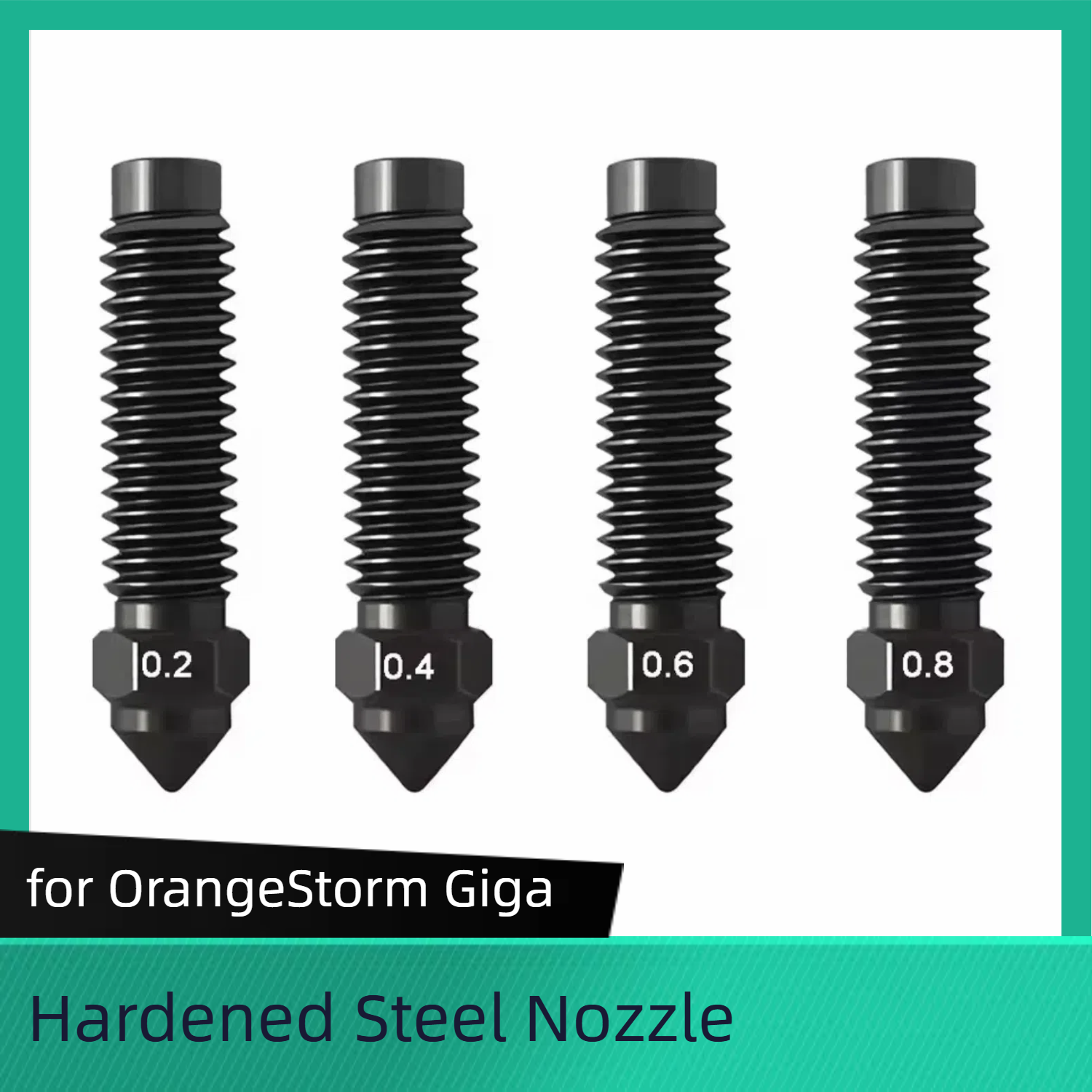 Hardened Steel Nozzle for Centauri Carbon for Elegoo OrangeStorm Giga