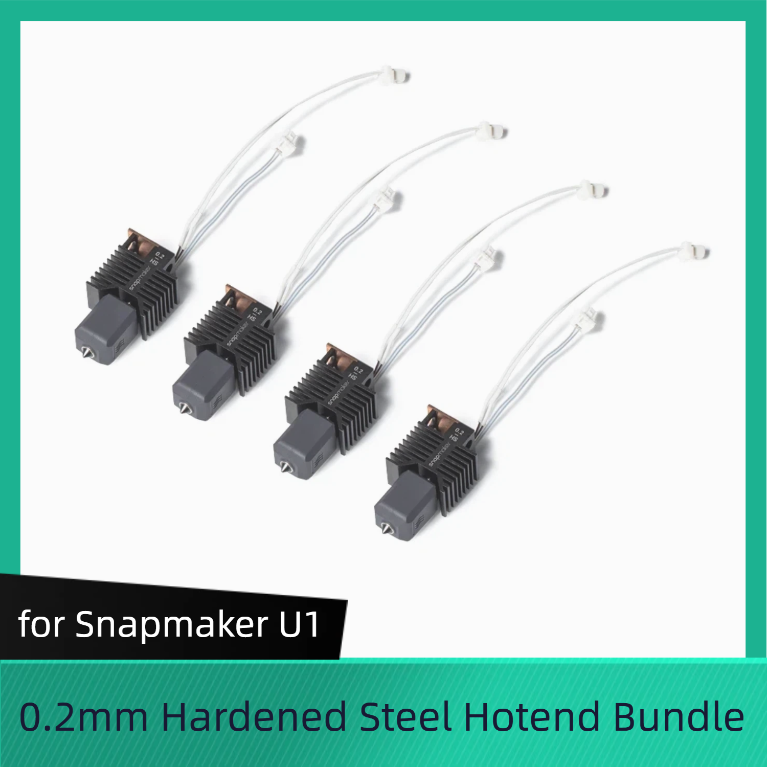 0.2/0.4/0.6/0.8mm Hardened Steel Hotend Bundle/Silicone Sock for Snapmaker U1 - p3d