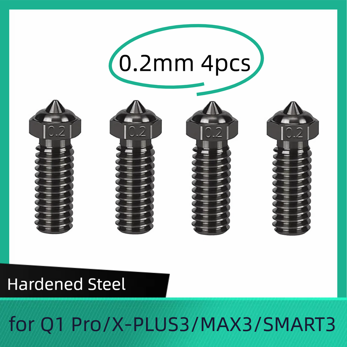 4pcs 0.2mm Hardened Steel