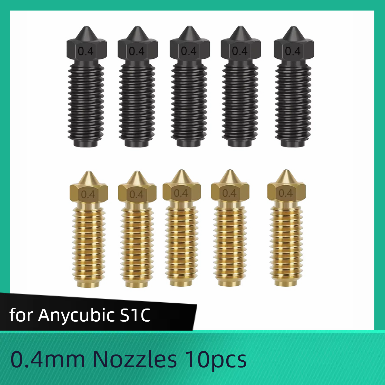 0.4mm Hardened Steel + 0.4mm Brass Nozzle