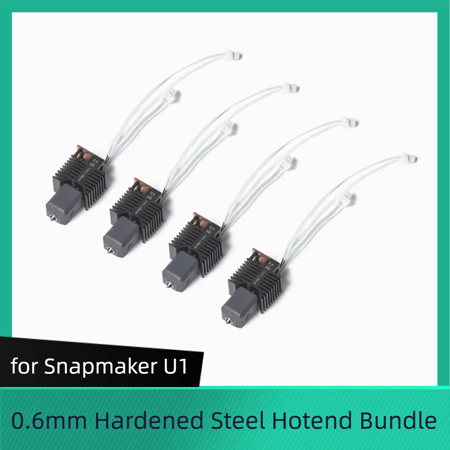 0.2/0.4/0.6/0.8mm Hardened Steel Hotend Bundle/Silicone Sock for Snapmaker U1 - p3d