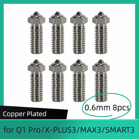8pcs 0.6mm copper Nozzle