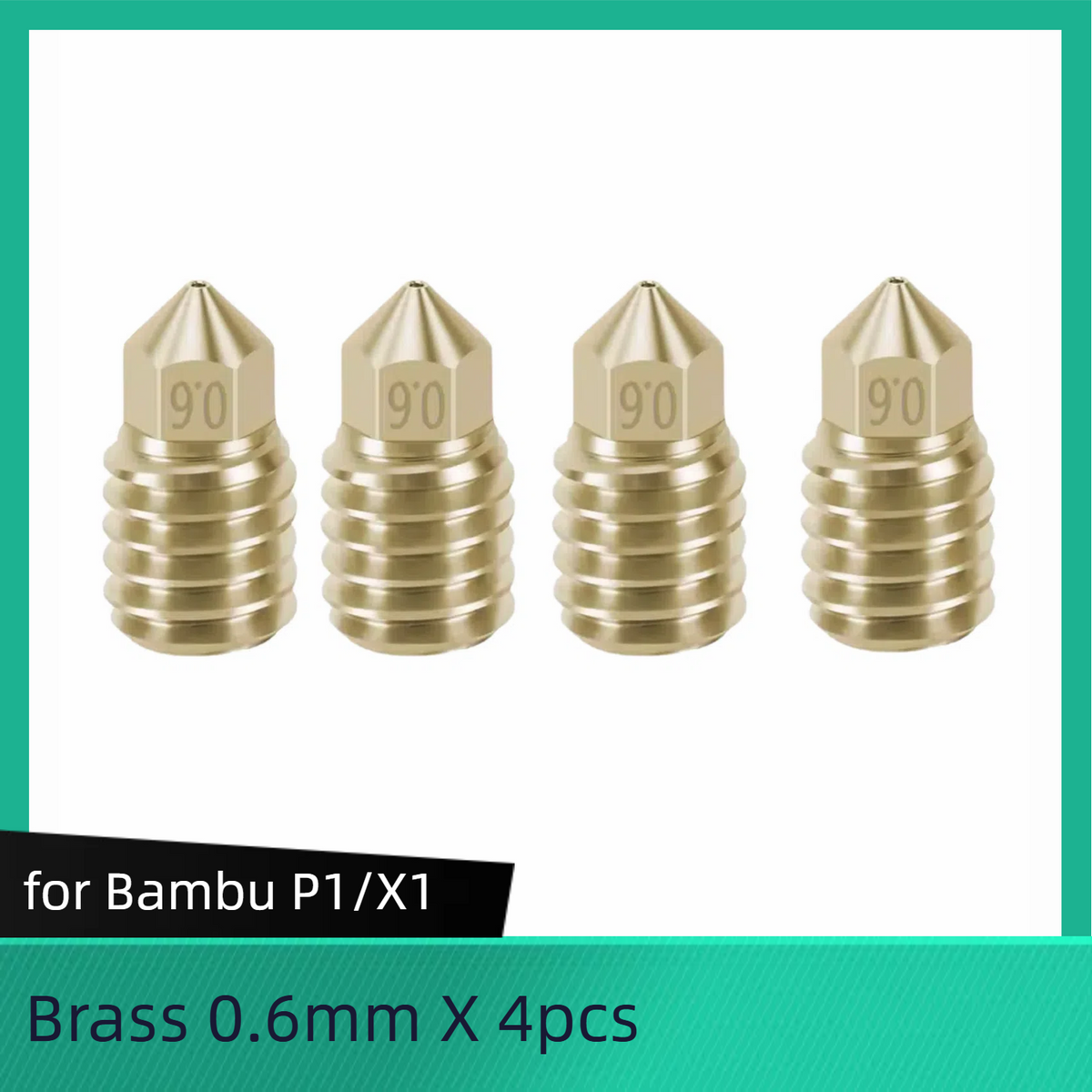 For Bambu Lab X1/ X1C/ P1P/P1S 0.2 /0.4 /0.6/ 0.8 mm Nozzles