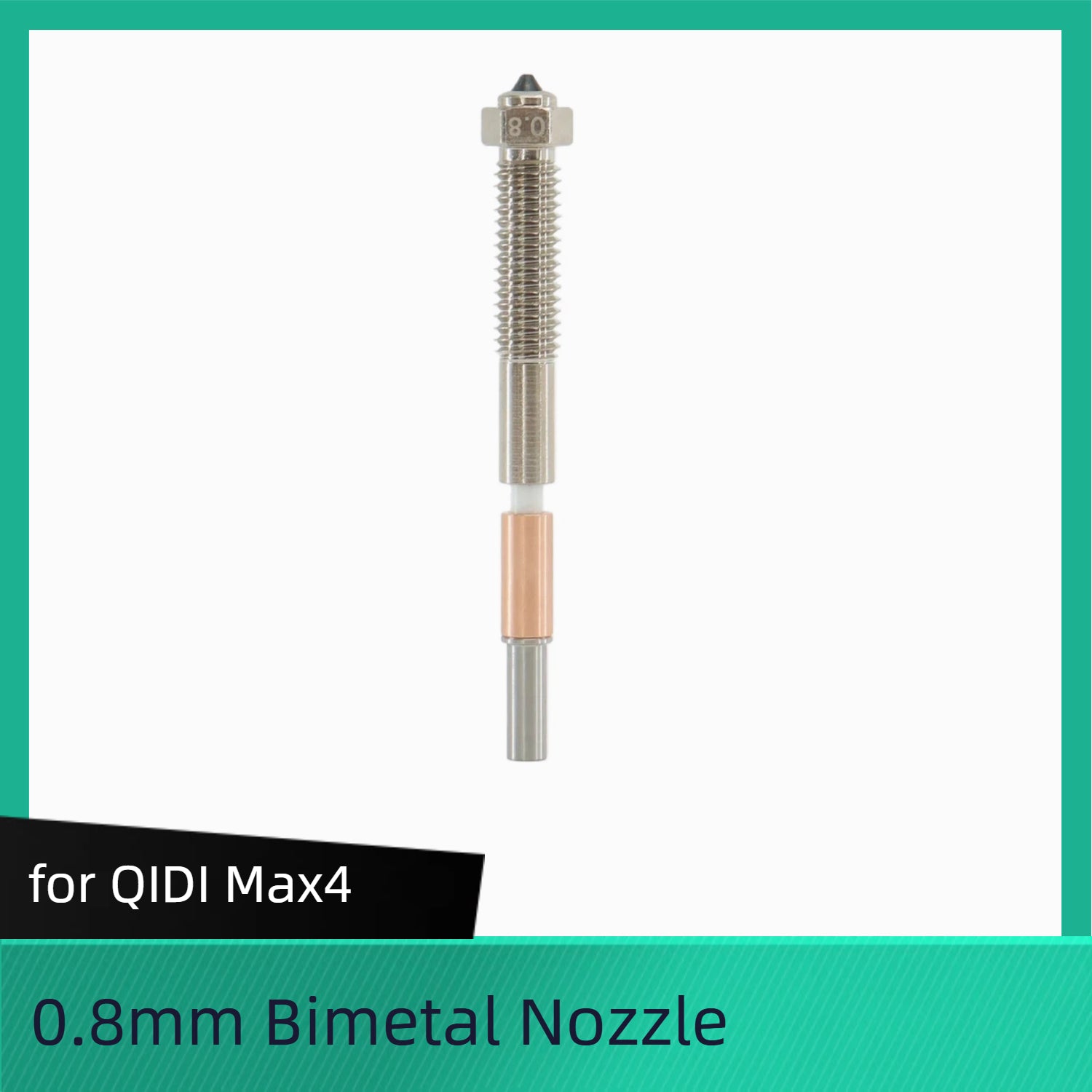 0.8mm for QIDI Max4 Bimetal Nozzles