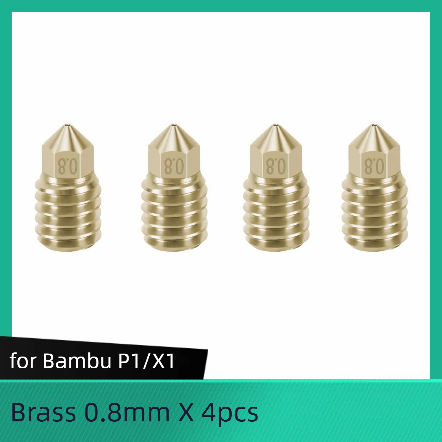 For Bambu Lab X1/ X1C/ P1P/P1S 0.2 /0.4 /0.6/ 0.8 mm Nozzles