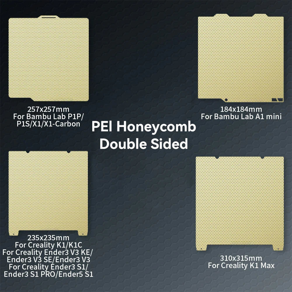 PEI Honeycomb Double Sided Build Plate