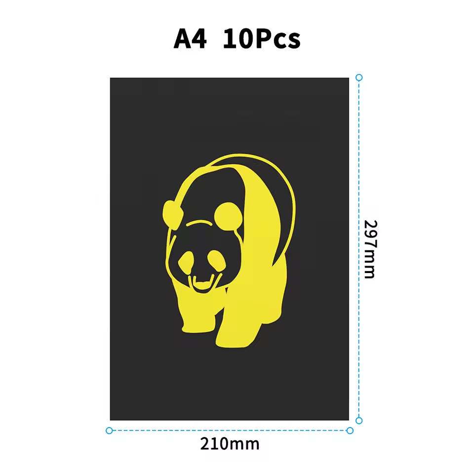 10pcs  -Yellow A4_Scratch_Paper DIY