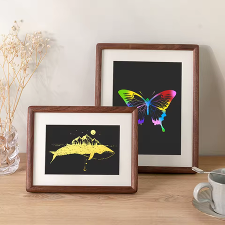 10pcs A4 Scratch Paper for Laser Engraving Colorful DIY Craft 
Multi-Color Layer Scratchboard for Gift
