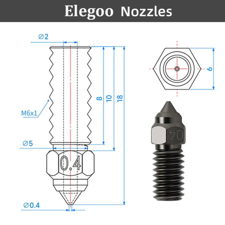 Hard Steel Nozzle Volcano Nozzle