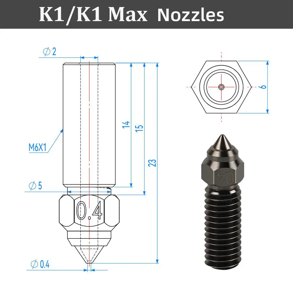 Mapmachine Nozzle Hard Steel Volcano Nozzle – P3D