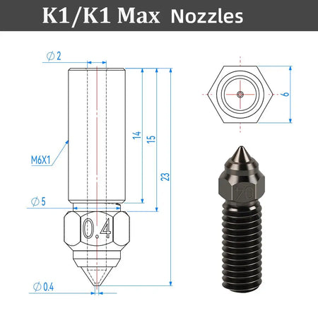 Hard Steel Nozzle Volcano Nozzle