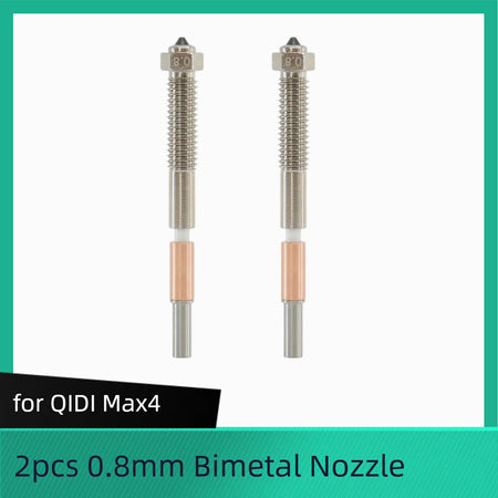 2pc 0.8mm for QIDI Max4 Bimetal Nozzles
