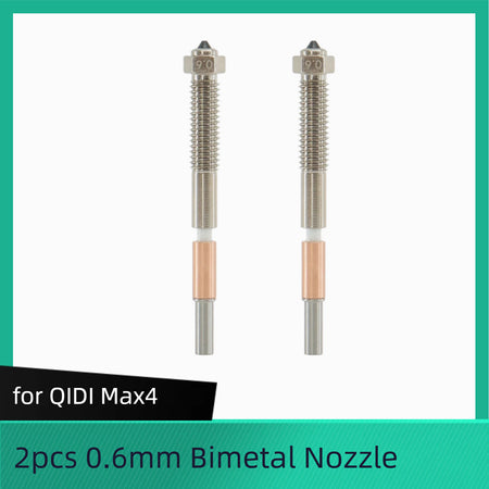 2pc 0.6mm for QIDI Max4 Bimetal Nozzles