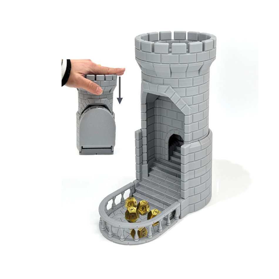 Simulated Dice Tower - Hollow Castle Shape Dice Tower- DND Gift