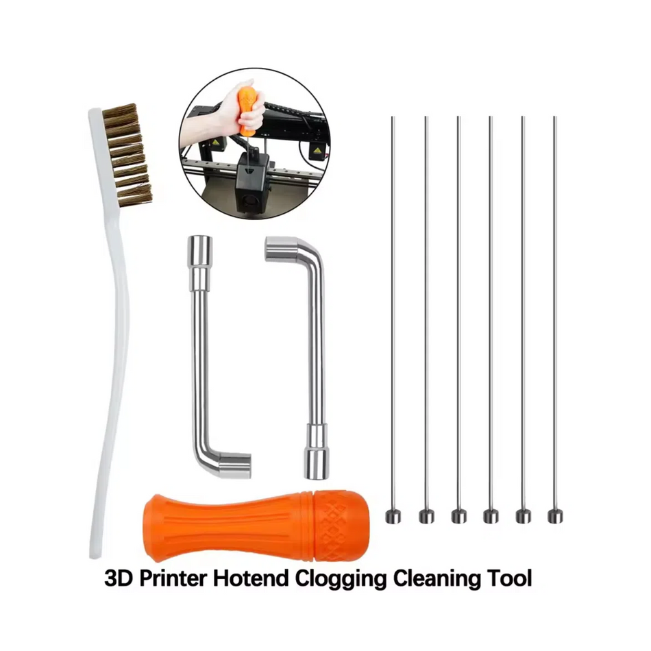 3D Printer Nozzle Hotend No Clogging Cleaning Tool