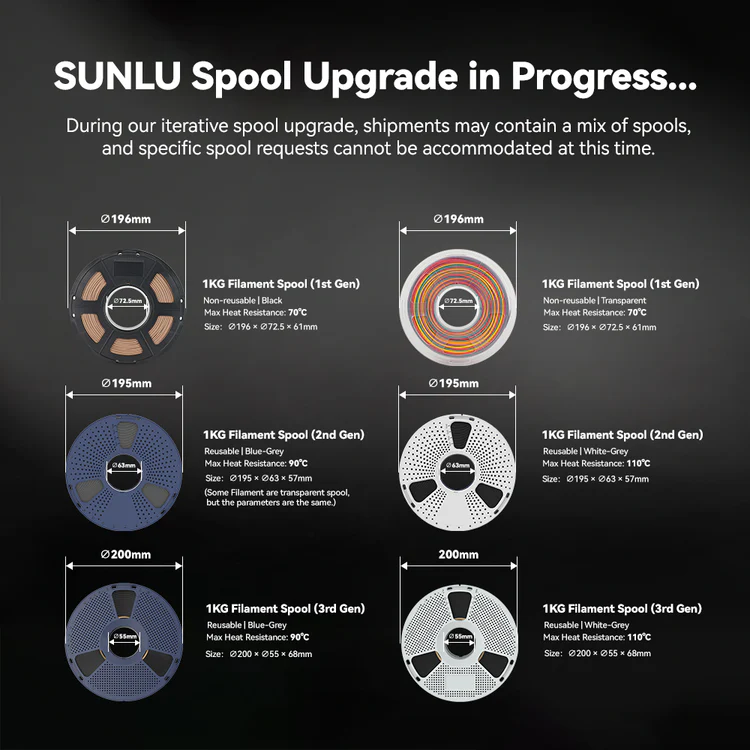SUNLU ASA for 1.75mm 1kg Filament