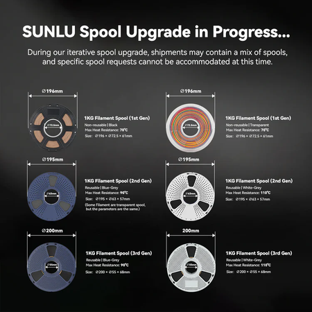 SUNLU ASA for 1.75mm 1kg Filament