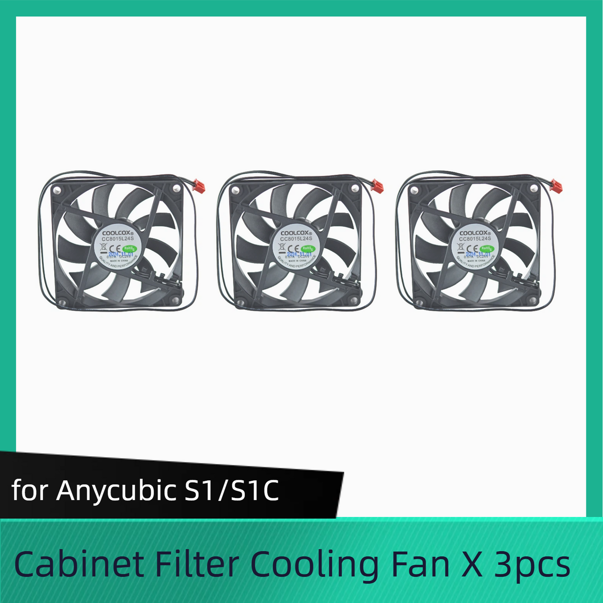 for Anycubic Kobra S1/S1 Combo Cabinet Filter Cooling Fan