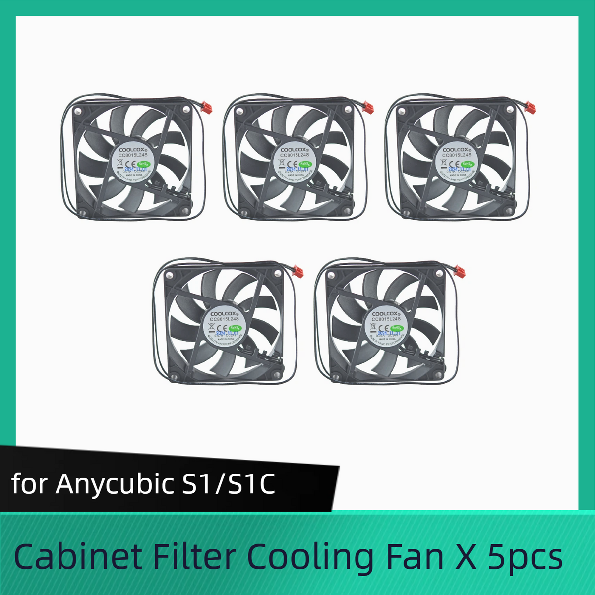 for Anycubic Kobra S1/S1 Combo Cabinet Filter Cooling Fan