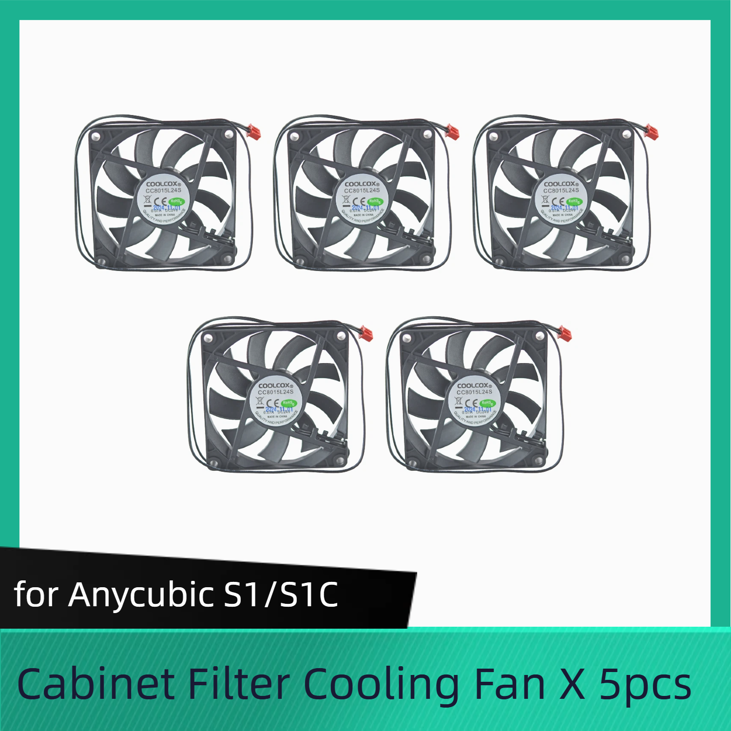 for Anycubic Kobra S1/S1 Combo Cabinet Filter Cooling Fan