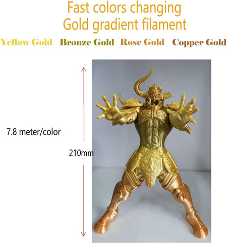 Multicolor Gold / Bronze / Copper Silk PLA