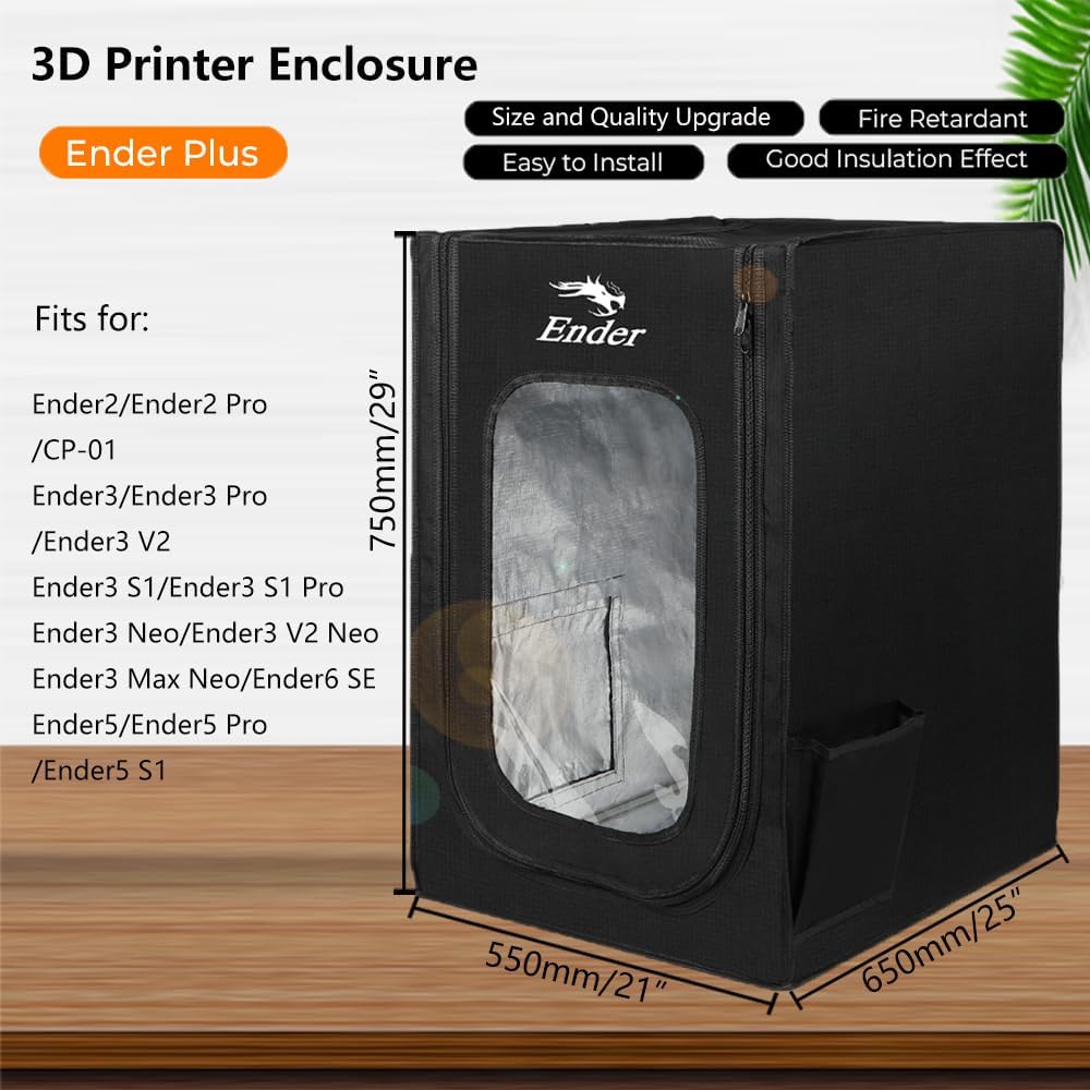 Caja para impresora 3D Creality Ender3 Tienda ignífuga y a prueba de polvo