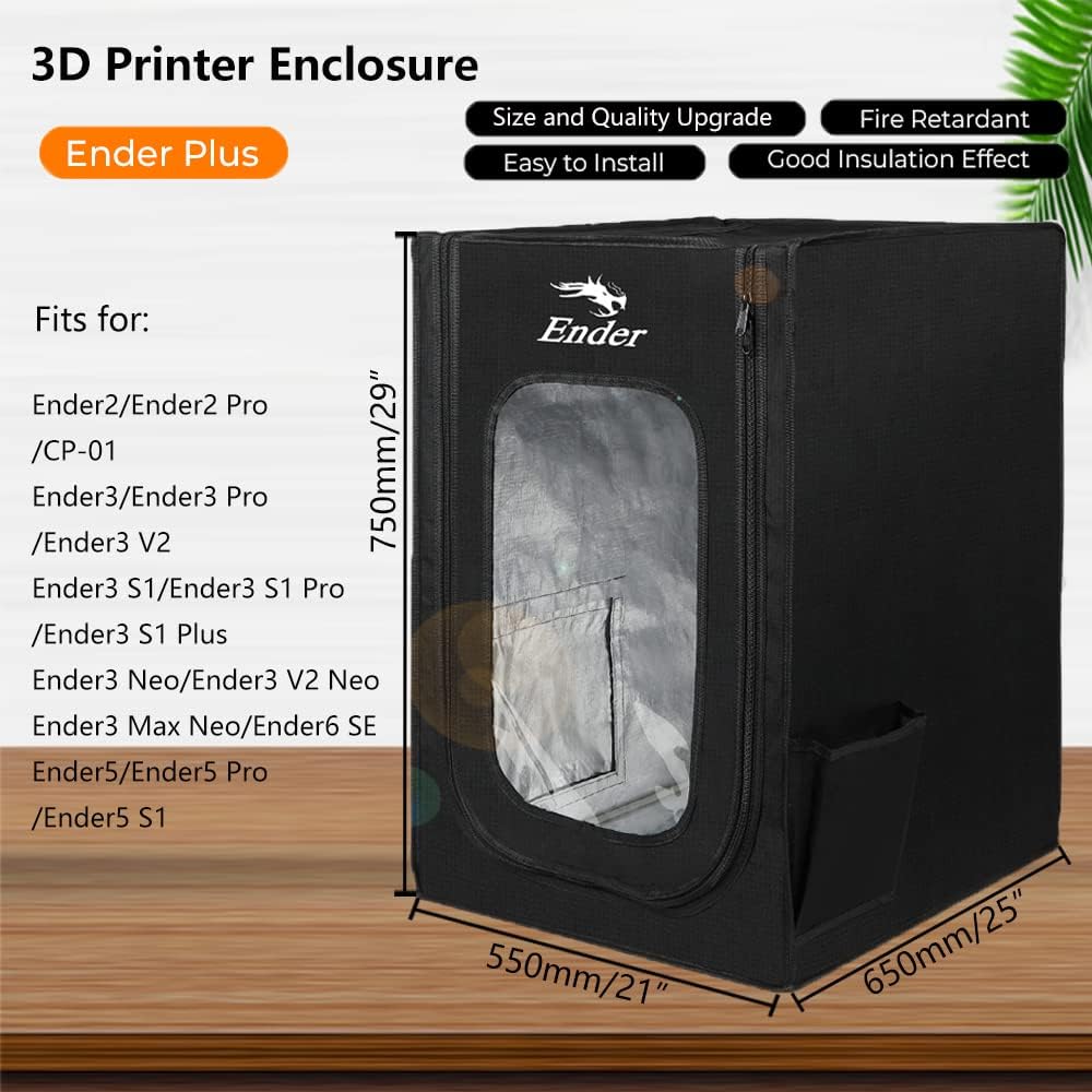 Caja para impresora 3D Creality Ender3 Tienda ignífuga y a prueba de polvo