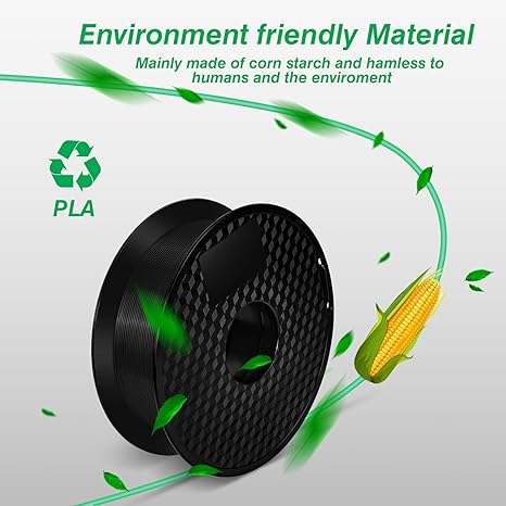 PLA Filament, 2KG Spool(4.4lbs), Black