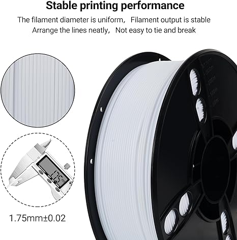 Nylon PA6 Filament, White Success