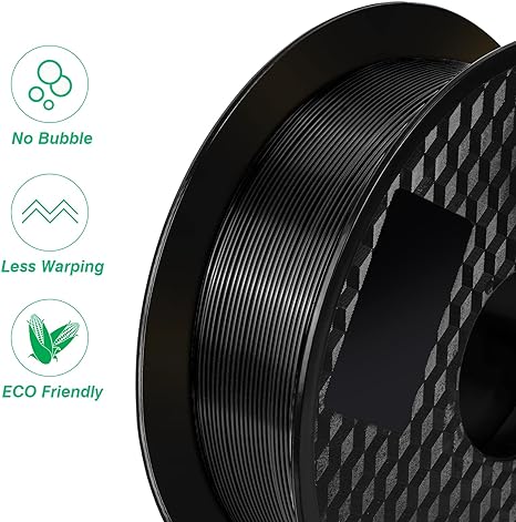 PLA Filament, 2KG Spool(4.4lbs), Black