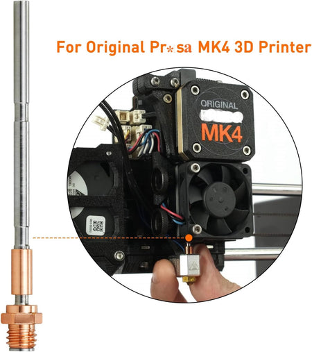 Copper Titanium Alloy Throat Hotend for Prusa MK4/XL