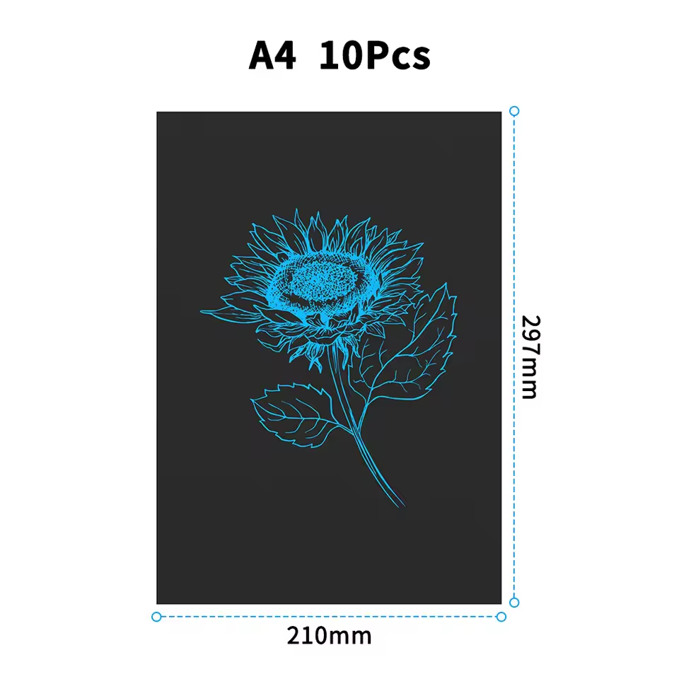 10pcs_A4_Scratch_Paper_for_Colorful_DIY_Craft_Art Blue