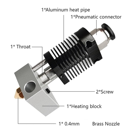 Assembled Extruder Hotend Kit for Anet ET4 /ET5 Series