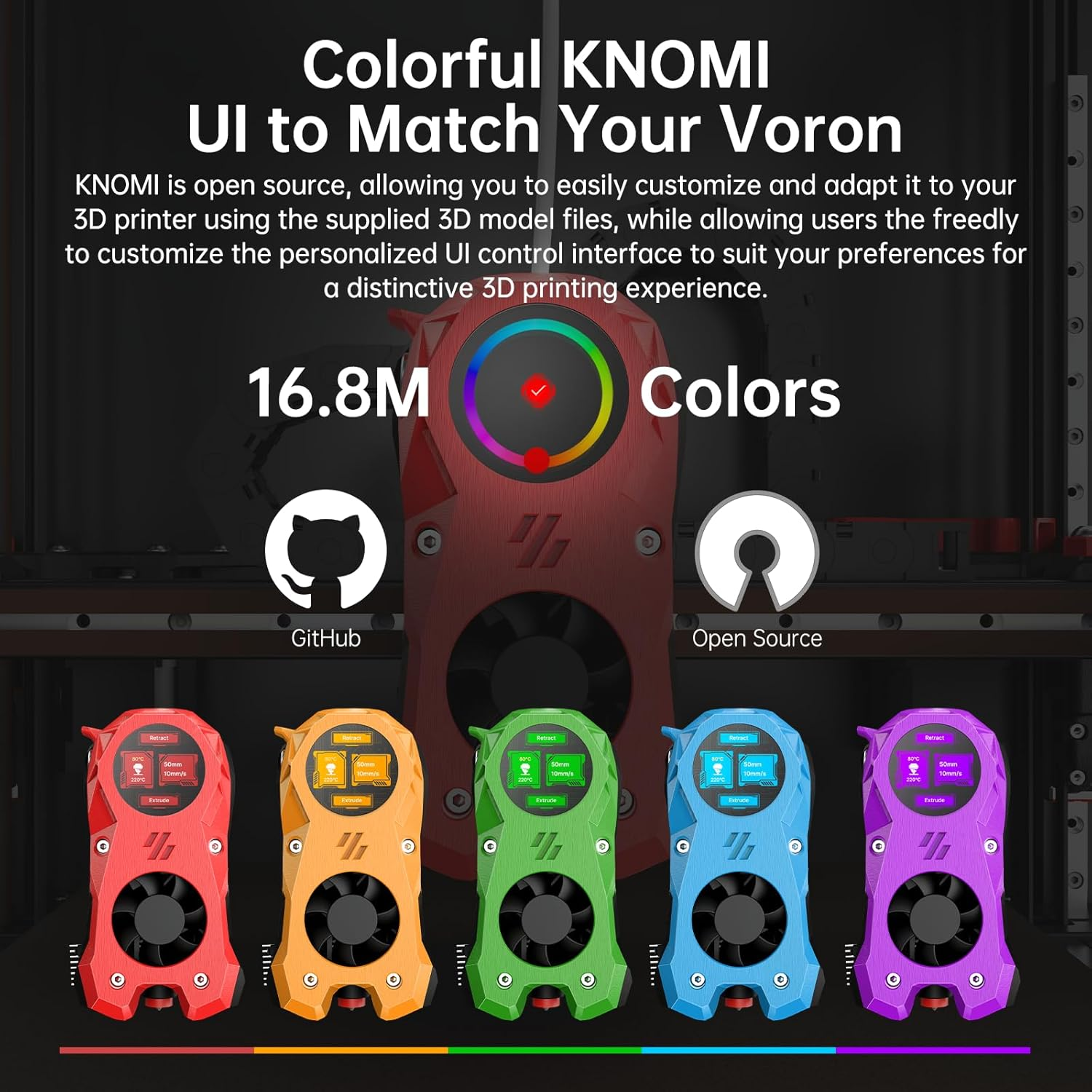 KNOMI_2_Touch_Screen_for_Voron_Stealthburner_1.28_inch_UI_Multi-Color_LCD