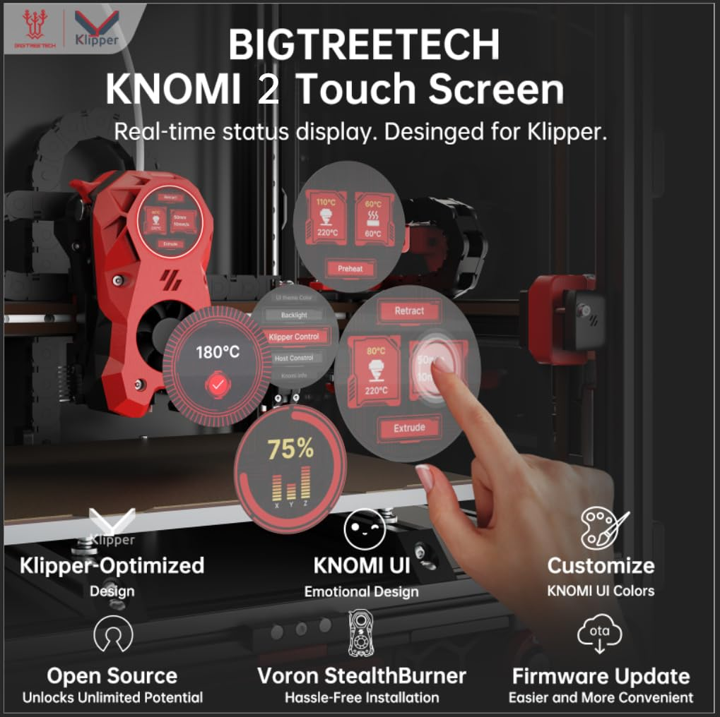 KNOMI_2_Touch_Screen_for_Voron_Stealthburner_1.28_inch_UI_Multi-Color_LCD