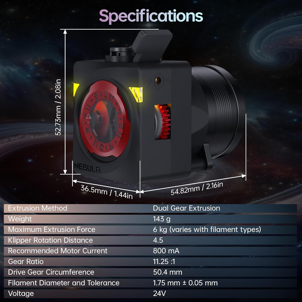 BIGTREETECH Nebula Extruder Double Gear Direct Drive