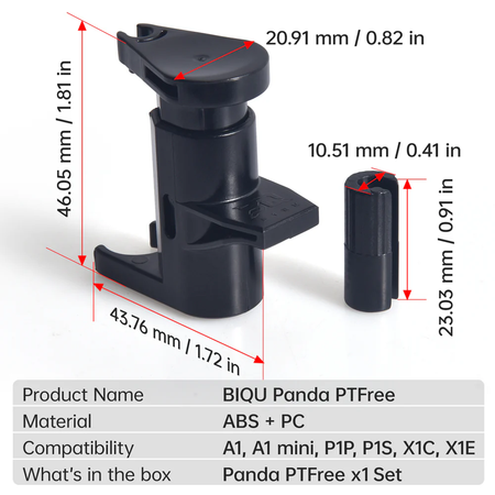 BIQU Panda PTFree Quick Release PTFE Tube  for A1/P1/X1 Series
