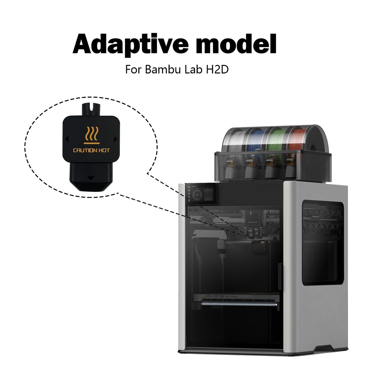 For Bambu Lab H2D Hotend Silicone Socks of Heating Block