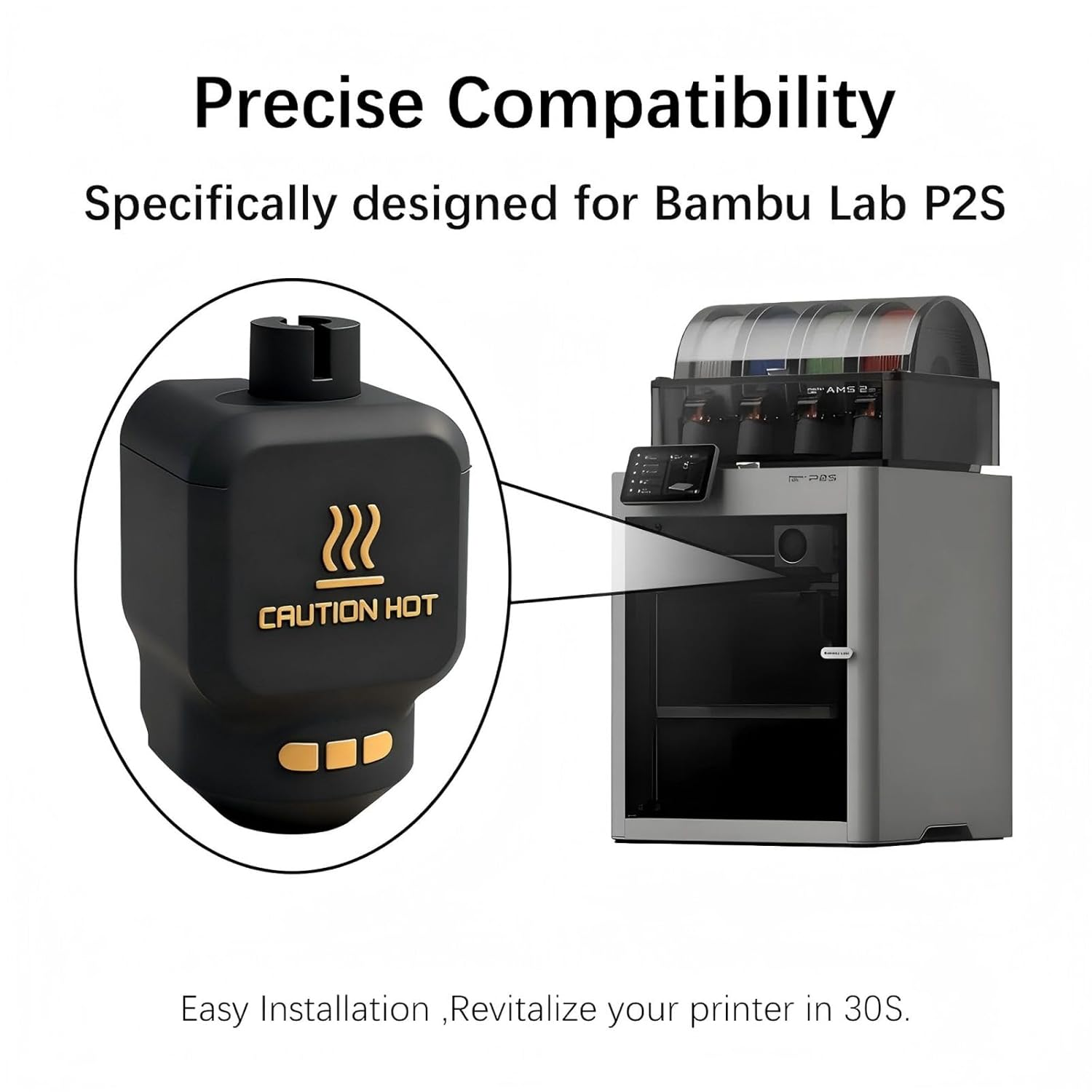 Bambu Hotend Silicone Socks of Heating Block - P2S