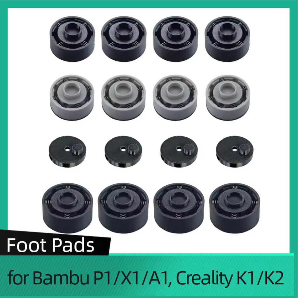 For Bambu X1 P1/K1/K1SE/K1C/K1MAX Series / k2 plus /S1C Kobra /Bambu A1mini/Bambu A1 Universal Foot Pad Enhance Shock Absorption Wear-Resistant
